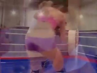 Bewitching girls in superb lesbian wrestling