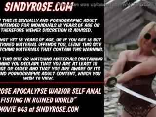Sindy rosa apocalypse warrior auto anal com o punho em ruined mundo