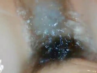 Super hairy bush fetish vid hairy pussy underwater in close up