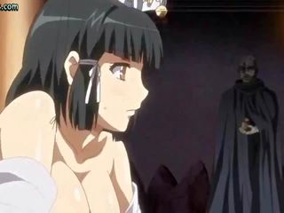 Anime slut gets covered in cum