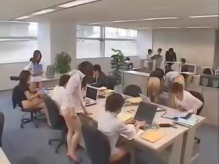 Admirable Asian group of secretaries naked