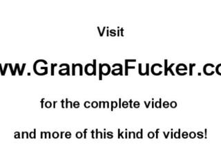 Grandpa gasps for breath while fucking