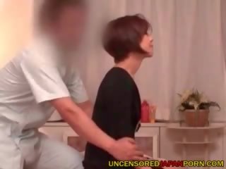 Uncensored Japanese x rated clip Massage Room dirty film with groovy MILF