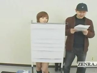 Subtitled jaapani quiz vid koos nudistlik jaapan õpilane