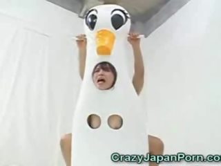 जपानीस duck किशोर facialed!