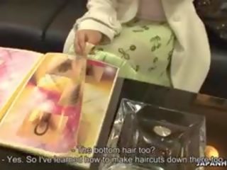 Energický japonská med yuki kawamoto chtěl na holit ji