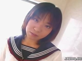 Japonská mladý dáma rino sayaka saje šachta v the koupelna