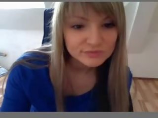 Tysk vakker tenåring på webkamera del ett