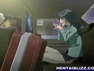 A gun in mouth makes hentai girls pussy wet